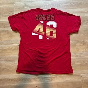 San Francisco 49ers Red Graphic T‑Shirt NFL Team Logo Short Sleeve Men’s XL 46